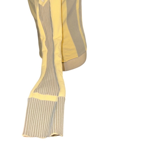 Bottega Veneta Long Sleeved Yellow and Soft Pink Fitted Top - Picture 4 of 4